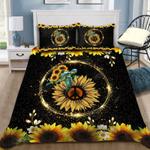 beautiful hippie sunflower bedding set sunflowers hippie soul gift bedding cover with 2 pillowcases 100 polyester 0