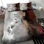 beautiful legendary creatures unicorn bedding set fight halloween bedding cover with 2 pillowcases 100 polyester 0
