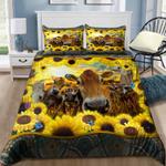 beautiful mandala heifers and sunflowers bedding set farmer animal lovers bedding cover with 2 pillowcases 100 polyester 0