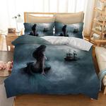 beautiful mermaid ocean storm bedding set mermaid lovers home decor bedding cover with 2 pillowcases 100 polyester 0