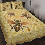 bee mandala pattern honey bee bedding cover pillow covers bedroom decor bee lovers gift idea bedding cover with 2 pillowcases 100 polyester 0