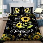 bees sunflower you are my sunshine bees autumn sunflower bees sunshine bedding cover with 2 pillowcases 100 polyester 0