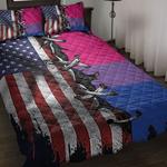 bisexual american flag bedding set bisexual pride bed set happy pride month bedding cover with 2 pillowcases 100 polyester 0