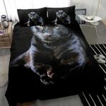 black cat 3d print bedding set mysterious black cat happy halloween bedding cover with 2 pillowcases 100 polyester 0