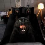 black cat bedding set black cats appreciation day kitty darkness bedding cover with 2 pillowcases 100 polyester 0