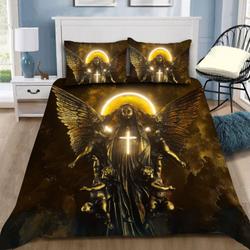 Blessed Mother Maria Bedding Set Blessed Mother And Little Angels Bedding Set Gift For Christian