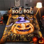 boo pumpkin halloween bedding set pumpkin witches boo lovers halloween gift bedding cover with 2 pillowcases 100 polyester 0