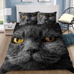 british shorthair love bedding set yellow eyes kitten cat meow fans gift bedding cover with 2 pillowcases 100 polyester 0