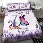butterfly bedding set purple dad i beliece you are always by my side bedding cover with 2 pillowcases 100 polyester 0