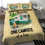 camping van all over printed bedding set making memmories one campsite at a time bedding cover with 2 pillowcases 100 polyester 0