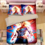 captain marvel carol danvers 1 duvet cover quilt cover pillowcase bedding set 0