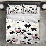 cartoon cow duvet bedding quilt farmer country girl gift idea decr bedding cover with 2 pillowcases 100 polyester 0