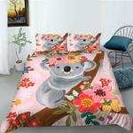 cartoon flower koala bedding set flower bears koalas gift to your kids bedding cover with 2 pillowcases 100 polyester 0