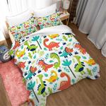 cartoon little dinosaur 5 duvet case quilt cover pillowcase bedding set bed linen for kids home decor 0