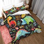 cartoon little dinosaur 6 duvet case quilt cover pillowcase bedding set bed linen for kids home decor 0