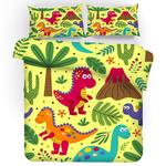cartoon little dinosaur 7 duvet case quilt cover pillowcase bedding set bed linen for kids home decor 0