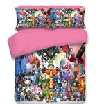 cartoon pikachu 4 duvet cover quilt cover pillowcase animation bedding set 0