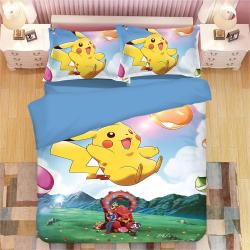 Cartoon Pikachu #6 Duvet Cover Quilt Cover Pillowcase Animation Bedding Set