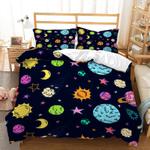 cartoon planet star duvet cover travel to space bedding set astronomy lover bedding cover with 2 pillowcases 100 polyester 0