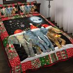 christmas wild elephant bedding set santa elephant bed set noel decoration elephant lovers gift bedding cover with 2 pillowcases 100 polyester 0