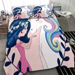 chubby unicorn bedding set little girl with unicorn bed set unicorn lover gift bedding cover with 2 pillowcases 100 polyester 0