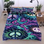 colorful hippie symbol bedding set astrology stay trippy little hippie bedding cover with 2 pillowcases 100 polyester 0