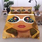cool hippie soul girl bedding set every little thing is gonna be alright bedding cover with 2 pillowcases 100 polyester 0