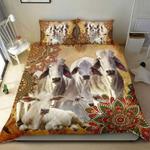 cows bedding set cow family bedding set mandala pattern bedding set for cow lovers bedding cover with 2 pillowcases 100 polyester 0