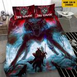 customize name fenrir and odin viking bedding set gift for couple birthday bedding cover with 2 pillowcases 100 polyester 0