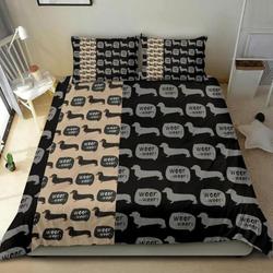 Dachshund Dog Pattern Pillow Covers Dachshund Happy International Dog Day Bedroom Decor