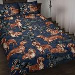 dachshund dog pattern bedding set love dachshund bedding cover bedroom decor dog breeders gift idea bedding cover with 2 pillowcases 100 polyester 0
