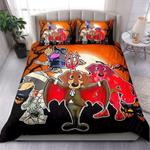 dachshund halloween bedding set evil characters dachshund play bedding cover with 2 pillowcases 100 polyester 0