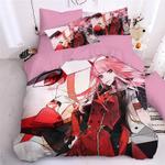 darling in the franxx hiro zero two ichigo 21 duvet cover quilt cover pillowcase bedding set bed linen home decor 0