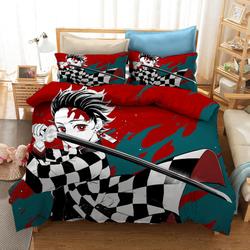 Demon Slayer Kimetsu no Yaiba Kochou Shinobu Tanjiro Kamado Duvet Cover Quilt Cover Pillowcase Bedding Set Bed
