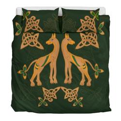 Dog Celtic Pattern Irish Culture Bedding Set St Patrick's Day Bedroom Decor