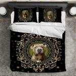 dog image duvet cover bedding set pitbull mandala dog lovers gift bedding cover with 2 pillowcases 100 polyester 0