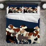 dogs bedding set duvet cover pitbull beagle bolder collie dog fans gift bedding cover with 2 pillowcases 100 polyester 0