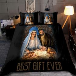 Family God Jesus Is The Reason For The Season Comforter Set Christmas Best Gift