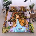 fancy hippie floral fairy comfoter set nature princess gift to mom bedding cover with 2 pillowcases 100 polyester 0