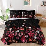 floral bedding sets beautiful flower garden flower bloom night bedding cover with 2 pillowcases 100 polyester 0