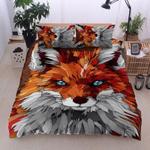 fox painting art bedding set love fox bedding cover wild fox bed set bedroom decoration bedding cover with 2 pillowcases 100 polyester 0