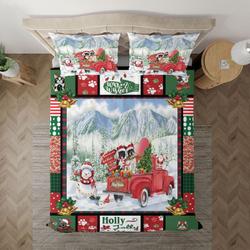 French Bulldog Bulldog Couple Red Truck Snowman Christmas Day Gift  FBHUE050811