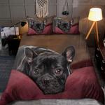 french bulldog bedding set cute black frenchie puppy lover dogaholic bedding cover with 2 pillowcases 100 polyester 0