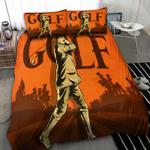 golf lover bedding set old history character theme mystery night bedding cover with 2 pillowcases 100 polyester 0