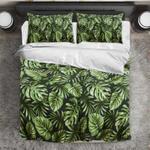 green palm leaf bedding set tropical leaf animal lovers gift idea bedding cover with 2 pillowcases 100 polyester 0