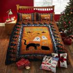 halloween bedding set happy halloween kitten cat ghost gift printed bedding cover with 2 pillowcases 100 polyester 0
