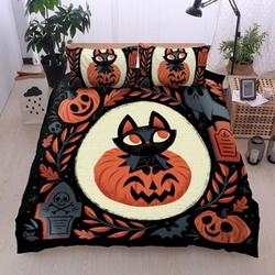 Halloween Cat Pumpkin Pillow Covers Bedroom Decoration Happy Halloween's Day