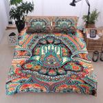 hamsa hippie loving bedding set ritual wicca mandala art family gift bedding cover with 2 pillowcases 100 polyester 0