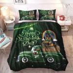 happy st patricks day bedding set dachshund dog bedding set green truck bedding set home decoration bedding cover with 2 pillowcases 100 polyester 0