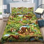 hedgehog love bedding set garden house hedgehog animal lovers gift bedding cover with 2 pillowcases 100 polyester 0